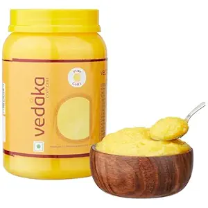 Amazon Brand - Vedaka Pure Cow Ghee | 1 L | Jar | Rich Aroma | Ultimate Choice for Your Dairy Needs | No Added Preservatives