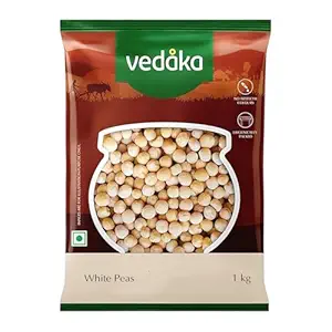 Amazon Brand - Vedaka Premium White Peas, 1kg