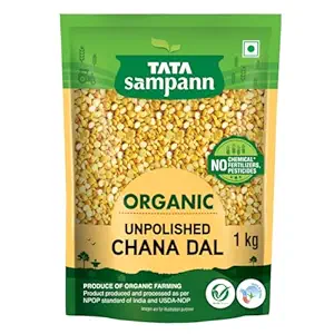Tata Sampann Organic Unpolished Chana Dal, 1kg