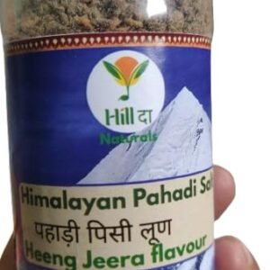 Himalayan Pahadi Heeng and Jeera Flavoured Salt, (सिलबट्टा पहाड़ी पिस्यूं लूण) Traditional Indian Seasoning. 130 Grams, Sprinkler bottel,Traditional Mountain Spice Blend with Rock Salt, Aromatic Taste, Perfect for Daily Meals, Fruits & Salads, Snacks, Curd, Paranthas & Raitas, Travel & Trekking etc.