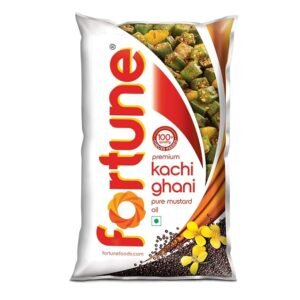 Fortune Premium Kachi Ghani Pure Mustard Oil, 1 ltr pouch