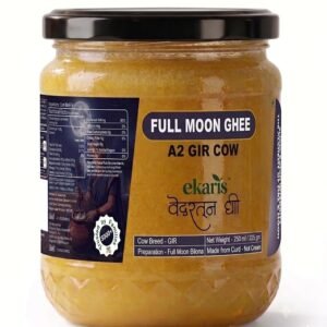 Ekaris Full Moon A2 Ghee - 100% Pure Gir Cow Bilona Ghee | Traditional Vedic Slow-Cooked Desi Ghee Made from Curd | No Chemicals or Palm Oil