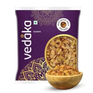 Amazon Brand - Vedaka Raisins | 500 g | Kismish | Premium Dried Grapes | Sweet Fruity Taste And Soft Chewy Texture | Natural Source Of Antioxidants, Potassium & Fiber | Healthy Snack