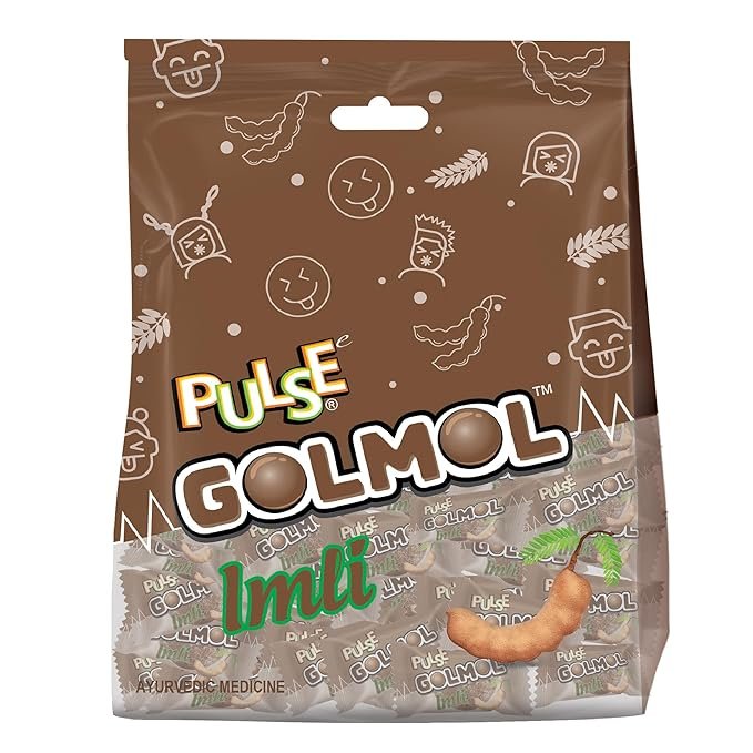 Pulse Golmol Imli Candy | Tangy Imli Candy | Sweet and Sour Tamarind Candy |Chulbuli Emli Tamarind Twist Toffee | 175 G