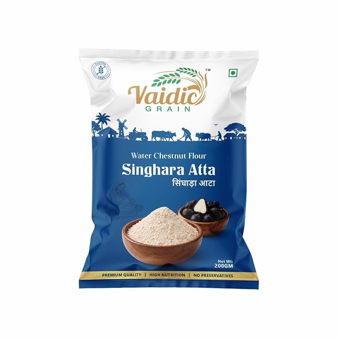 Vaidicgrain Singhara Atta (Water Chestnut) | Gluten-Free Fasting Flour for Navratri, Vrat & Healthy Cooking | Pure & Natural Singhara Flour (500gm (Pack Of 1))
