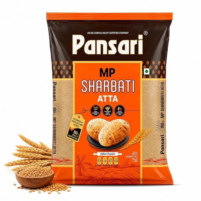 Pansari MP Sharbati Wheat Atta 1-kg